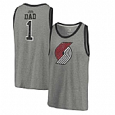 Portland Trail Blazers Fanatics Branded Greatest Dad Tri-Blend Tank Top - Heathered Gray,baseball caps,new era cap wholesale,wholesale hats